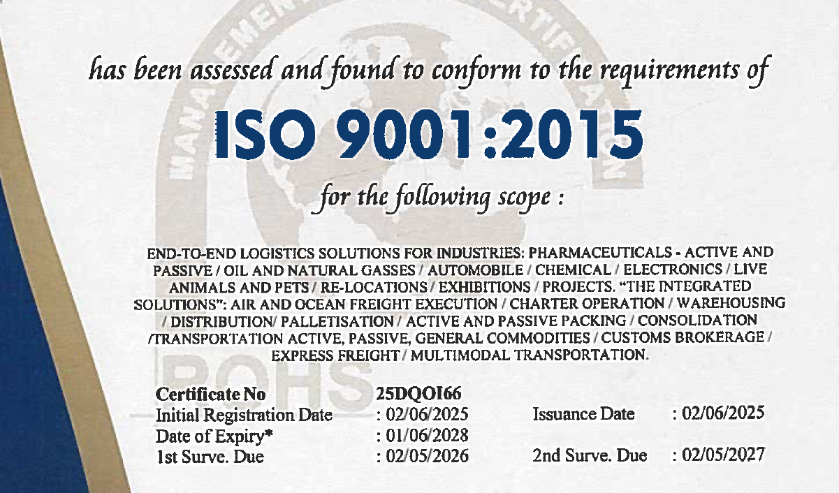 ISO 9001:2015 Certificate